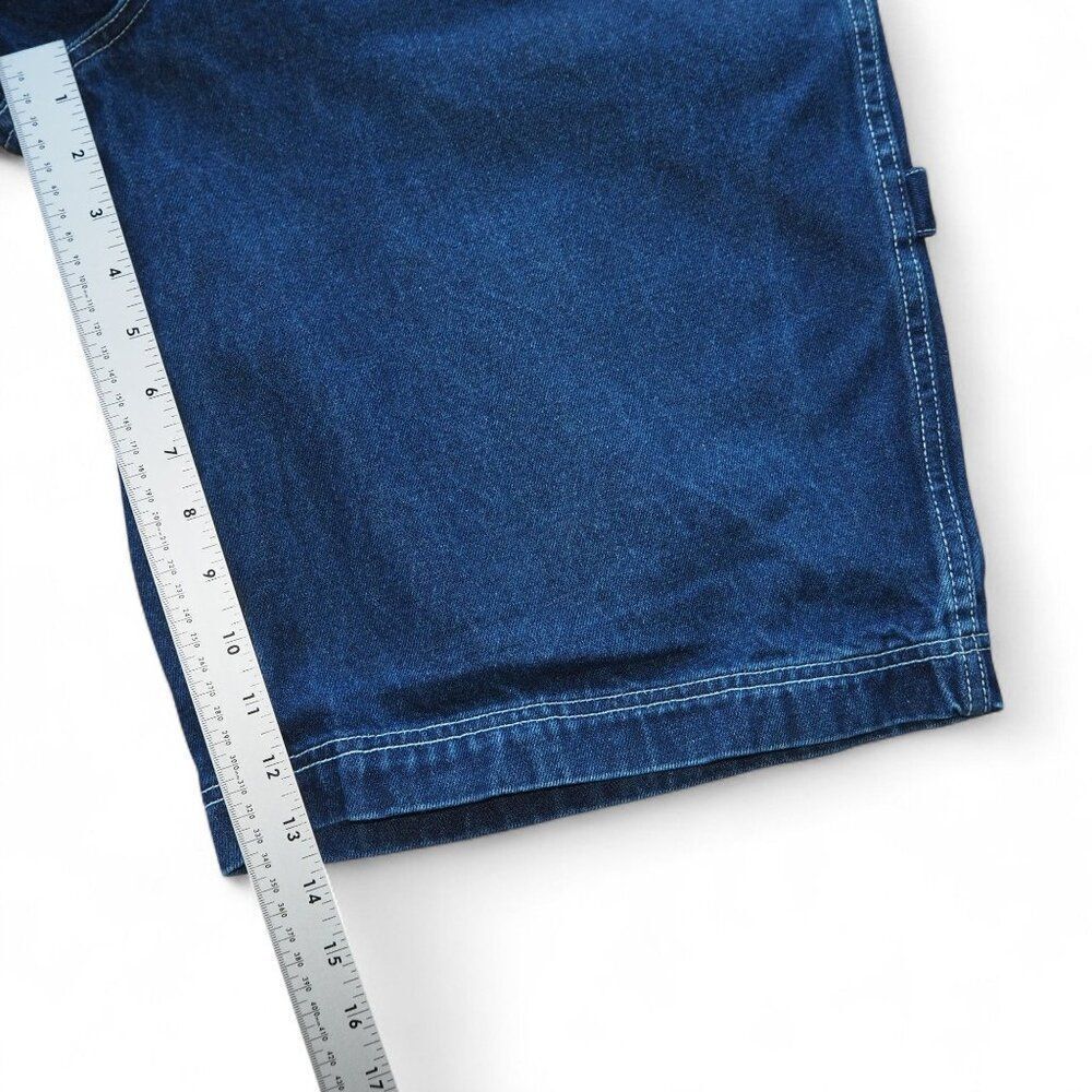 Source Jeans Vintage 90s Y2K Streetwear Denim Cargo Shorts Dark Wash Men's 36‎ - Picture 6 of 9